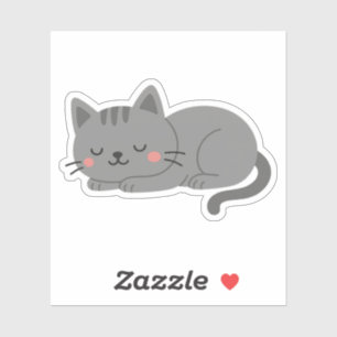 Sweet Grey Kitty Snooze
