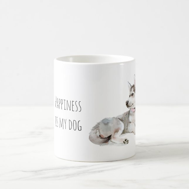 Sweet Grey Puppy Dog Coffee Mug (Center)