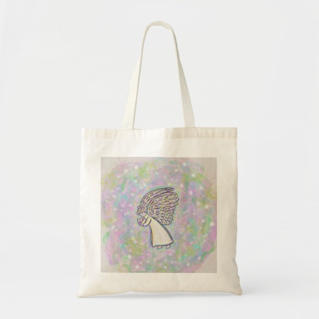 Sweet Guardian Angel Art Tote Bag (Front)