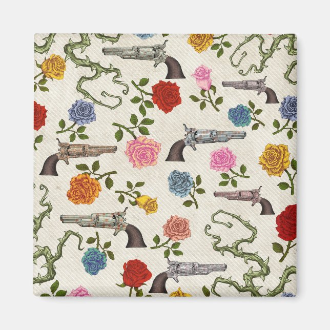 Sweet Guns and Roses Fridge Decoration Magnet (Front)