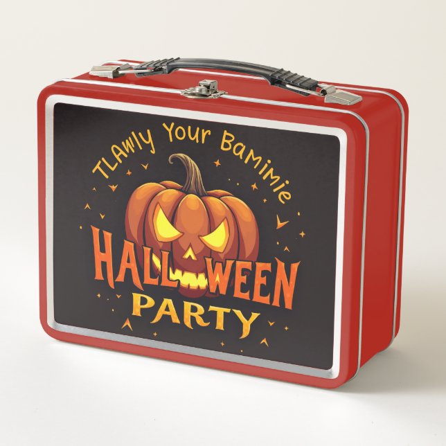 Sweet Halloween with You Metal Lunch Box (Front)