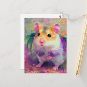 Sweet Hamster Dragon Postcard