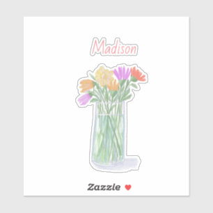 Sweet Happy Flowers +Custom Name