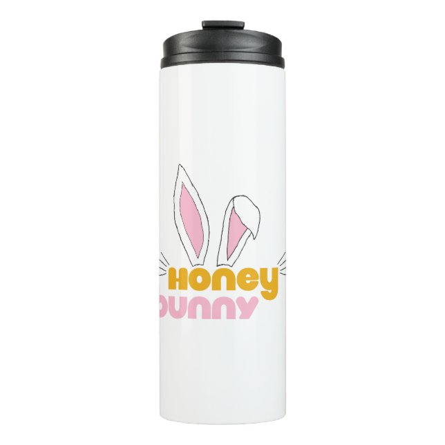 Sweet Happy Hunny Bunny Honey Rabbit Art Thermal Tumbler (Front)