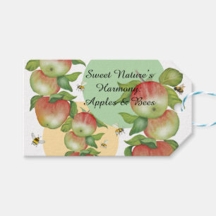 Sweet Harmony: Watercolor Apples and a Bee Gift Tags