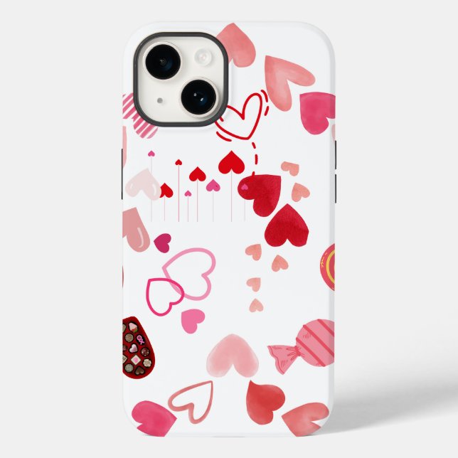 Sweet heart around sweet candies Case-Mate iPhone case (Back)