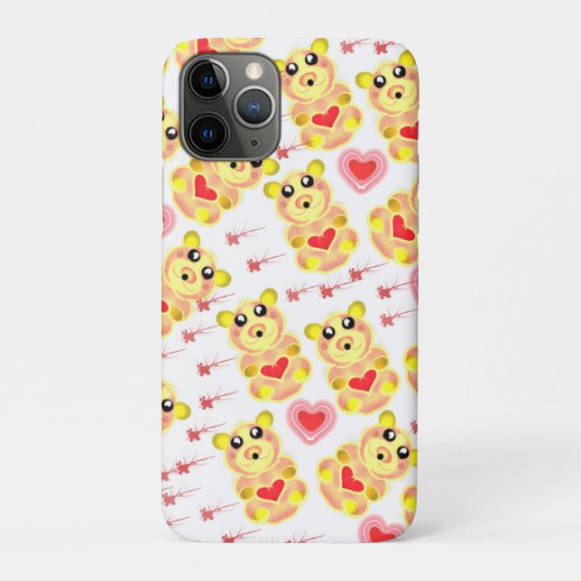 Sweet Heart Bear Nursery Pattern Case-Mate iPhone Case (Back)