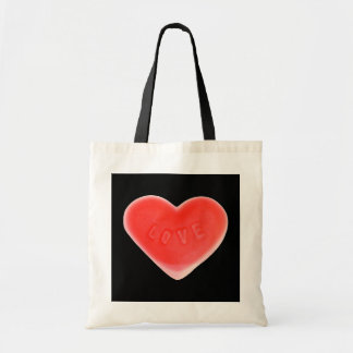 Sweet Heart Black budget tote bag