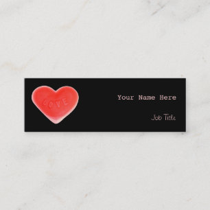 Sweet Heart Black business card skinny