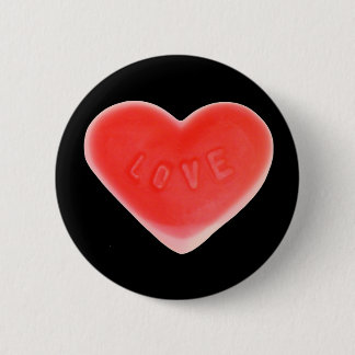 Sweet Heart Black button round