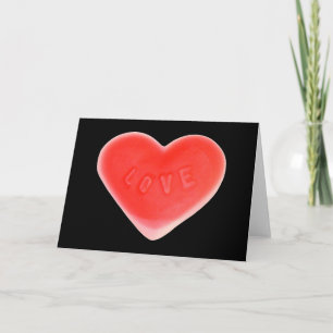 Sweet Heart Black greetings card