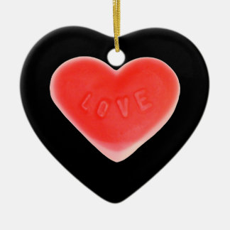 Sweet Heart Black 'Name & Date' ornament heart