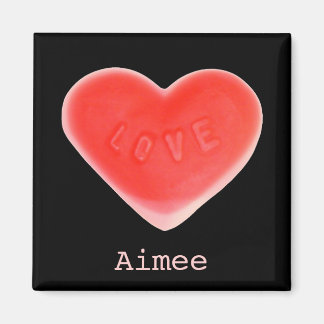 Sweet Heart Black 'Name' fridge magnet