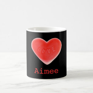 Sweet Heart Black 'Name' mug