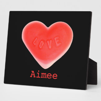 Sweet Heart Black 'Name' photo plaque