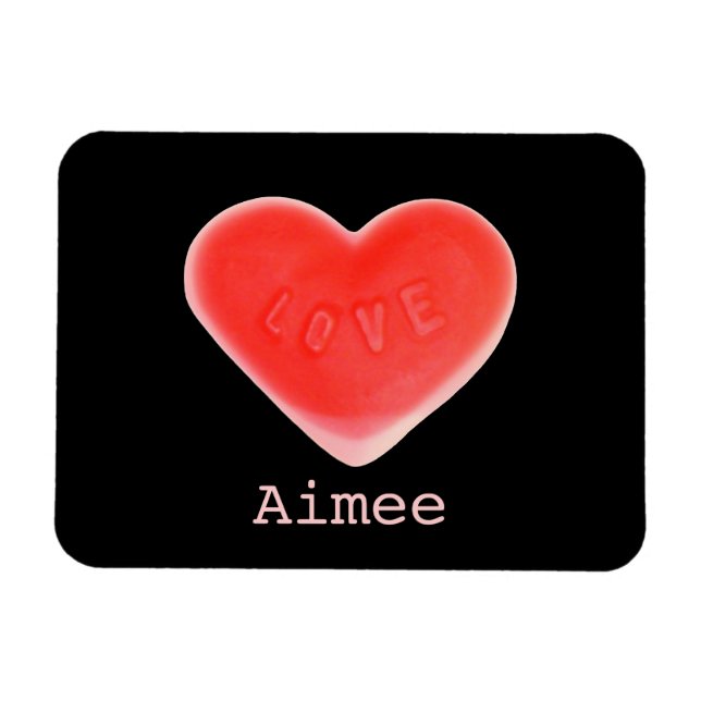 Sweet Heart Black 'Name' premium magnet (Horizontal)