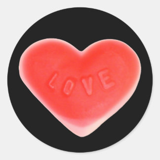 Sweet Heart Black sticker round