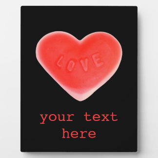 Sweet Heart Black 'Your Text' photo plaque