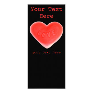 Sweet heart Black  'Your Text' rack card