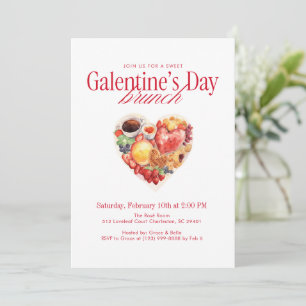 Sweet Heart Brunch Galentine’s Day Brunch Invitation