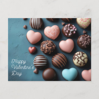 sweet heart chocolate chocolate valentine postcard