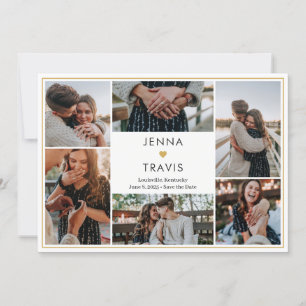Sweet Heart Editable Colour Save The Date Card