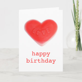 Sweet Heart 'happy birthday' card portrait
