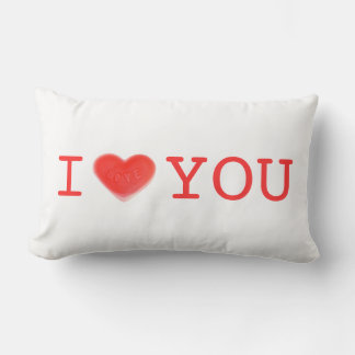 Sweet Heart 'I Heart You' red throw pillow lumbar