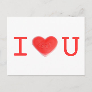 Sweet Heart 'I love U' postcard