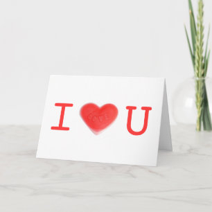 Sweet Heart 'I love U' Valentine's Day card