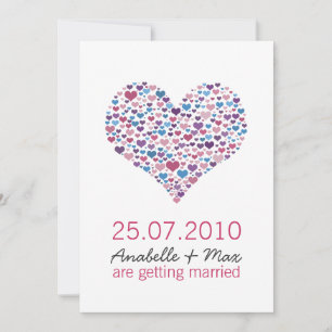 Sweet-Heart Informal Wedding Invitation