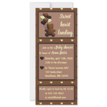 "Sweet heart landing" baby shower invitation
