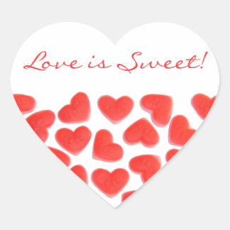 Sweet Heart 'Love is Sweet' sticker heart white