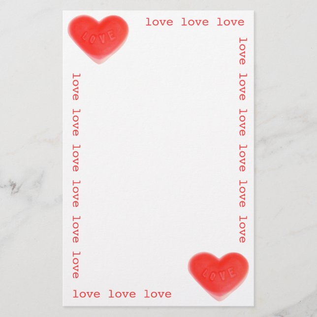 Sweet Heart 'love' stationery (Front)