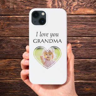 Sweet Heart Love You Grandma Photo Editable Colour iPhone 13 Case