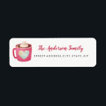 Sweet Heart Mug Christmas Return Address Label<br><div class="desc">More Fun Christmas Address Labels in the Little Bayleigh Store!</div>