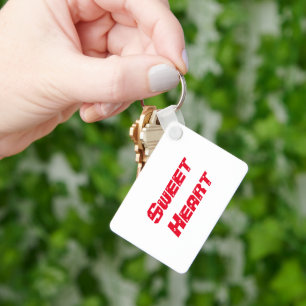 Sweet Heart Name Printed Red Colour Text-Lanyards Key Ring