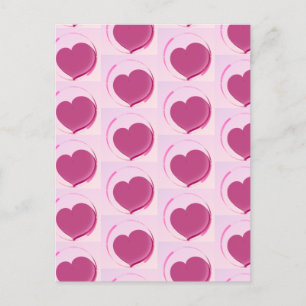 Sweet heart pattern!! postcard