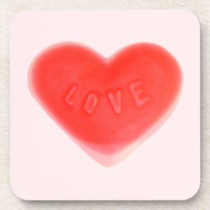 Sweet Heart Pink cork coaster set