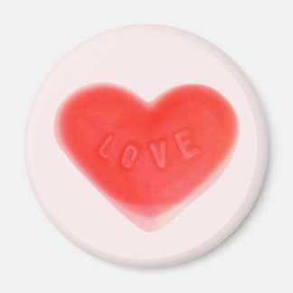 Sweet Heart Pink fridge magnet round