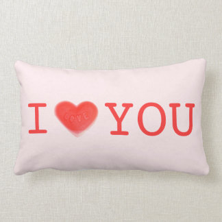 Sweet Heart Pink 'I Heart You' throw pillow lumbar