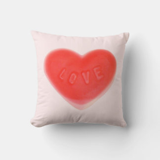 Sweet Heart Pink 'I Love You' throw pillow square