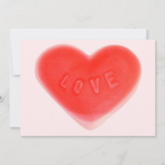 Sweet Heart Pink invitation red back