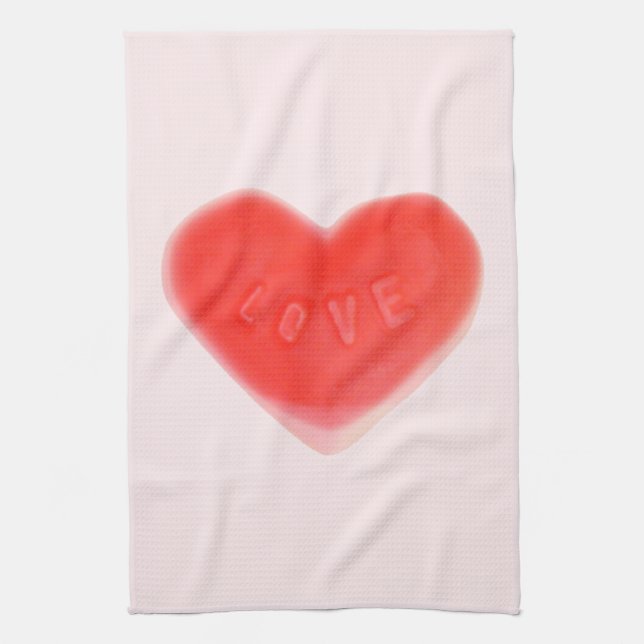 Sweet Heart Pink kitchen towel (Vertical)
