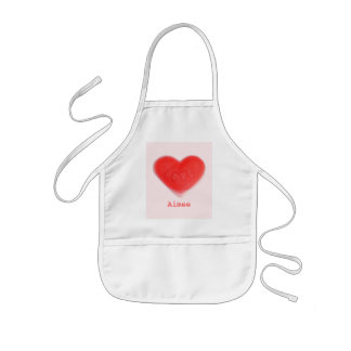 Sweet Heart Pink 'Name' apron kids