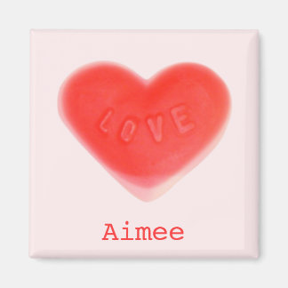 Sweet Heart Pink 'Name' fridge magnet