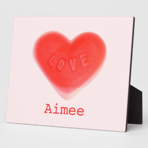 Sweet Heart Pink 'Name' photo plaque