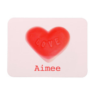 Sweet Heart Pink 'Name' premium magnet