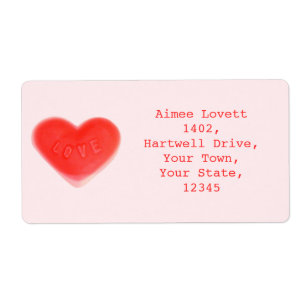 Sweet Heart Pink shipping label