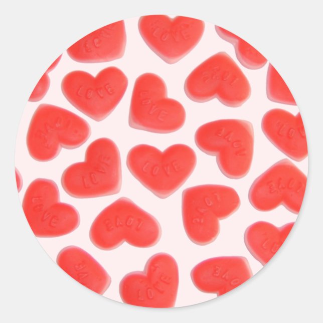 Sweet Heart Pink sticker round (Front)